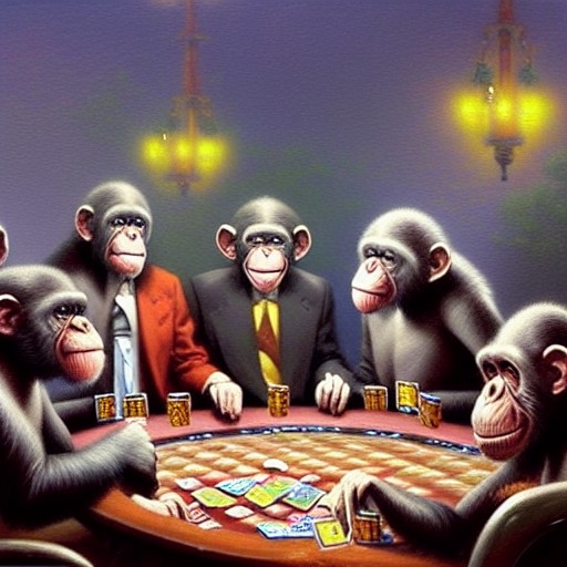 💖BEAUTIFUL APE PLAYING POKER # 6 💖